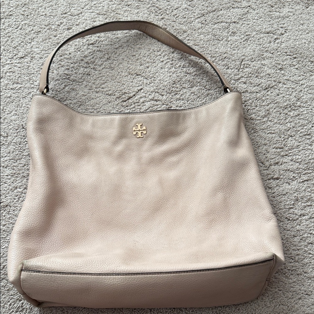 Tory Burch Beige Leather Shoulder Bag
